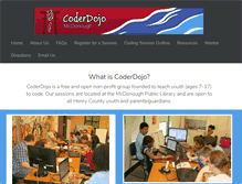 Tablet Screenshot of coderdojohenry.com